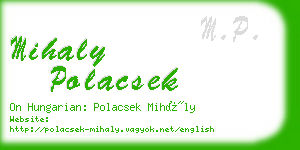 mihaly polacsek business card